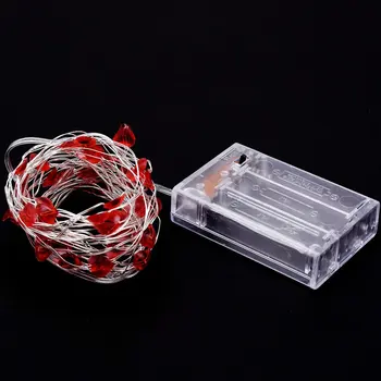 

5m 50 LED Love Heart String Light Battery Operated Copper Wire Home Decor Light Festival Fairy Light for Wedding Party