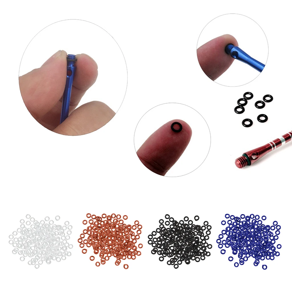 200Pcs Stem/Flights Darts Tip Rubber O Ring Gasket Grip Washer Grommet