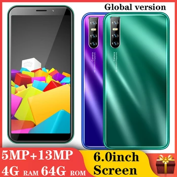 

Y9 smartphones 13MP Global quad core 4GB RAM 64GB ROM face ID unlocked mobile phones android cheap celulares wifi Play store 3G