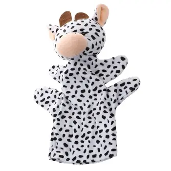 

Zoo Animal Hand Sock Glove Finger Puppets Sack Plush Toy Cow