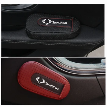 

Car Accessories Soft and Comfortable Foot Support Cushion Car Door Arm Pad Car Styling For Ssangyong Logo Kyron Korando Rexton