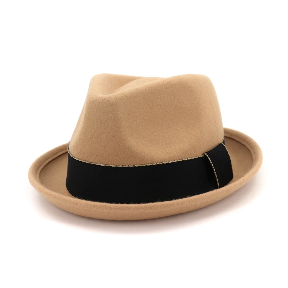 ZLD Шерсть Женская Шляпа Дерби Шляпа Fedora Войлок Billycock шапки зимняя мода Bowler головной убор шерстяная шляпа мягкая фетровая шляпа мужская шапка черная