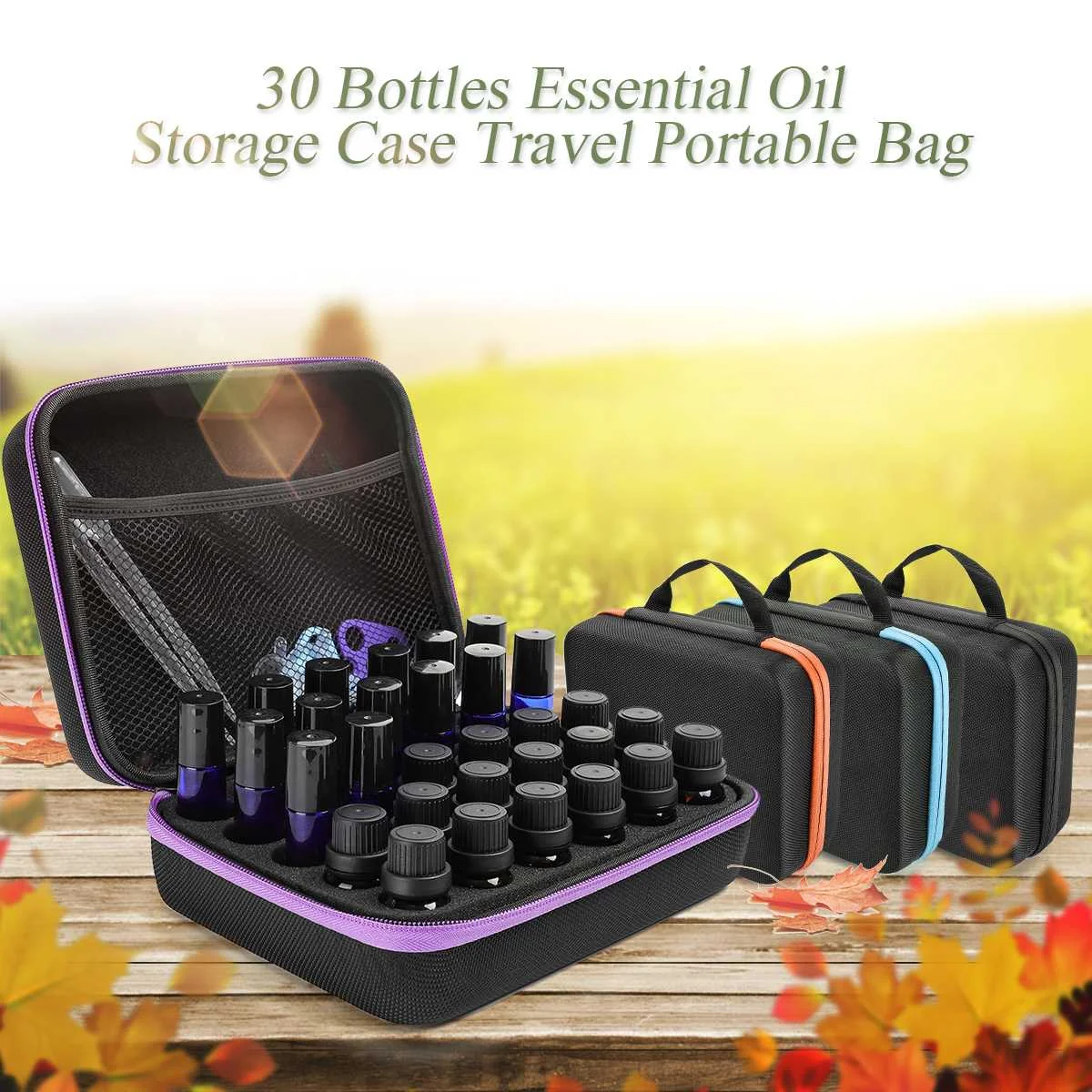 

5ML/10ML/15ML 30 Bottle Essential Oil Case Perfume Oil Essential Oil Box Travel Portable Carrying Holder Nail Polish Storage Bag