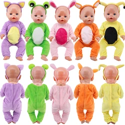 Pyjama d'hiver en peluche pour poupées américaines, vêtements de poupées, joli body fait à la main, 43cm, nouveau né, 18 pouces 