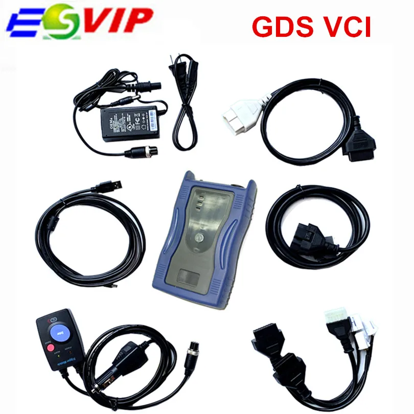 GDS VCI для K-IA Hyu-ndai с модулем триггера разъем полета OBD2 диагностический сканер инструмент - Цвет: Blue with Trigger
