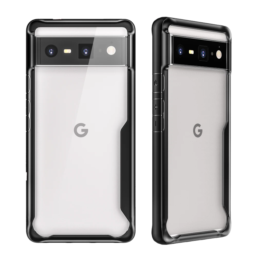 

ZSHOW Case for Google Pixel 6 Pro Armor Case Soft TPU Frame with Clear PC Back Drop Protection for Google Pixel 6