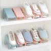 Household Plastic Shoe Storage Rack Double Shoe Support Integrated Simple Space Economy Shoe Rack Save Space 2