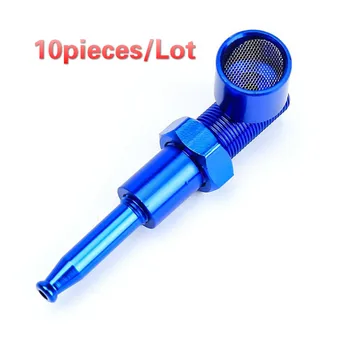 

10pcs Portable metal pipe aluminum filter cigarette holder creative short mouth screw nut nut shaped pipe smoking set Smoking