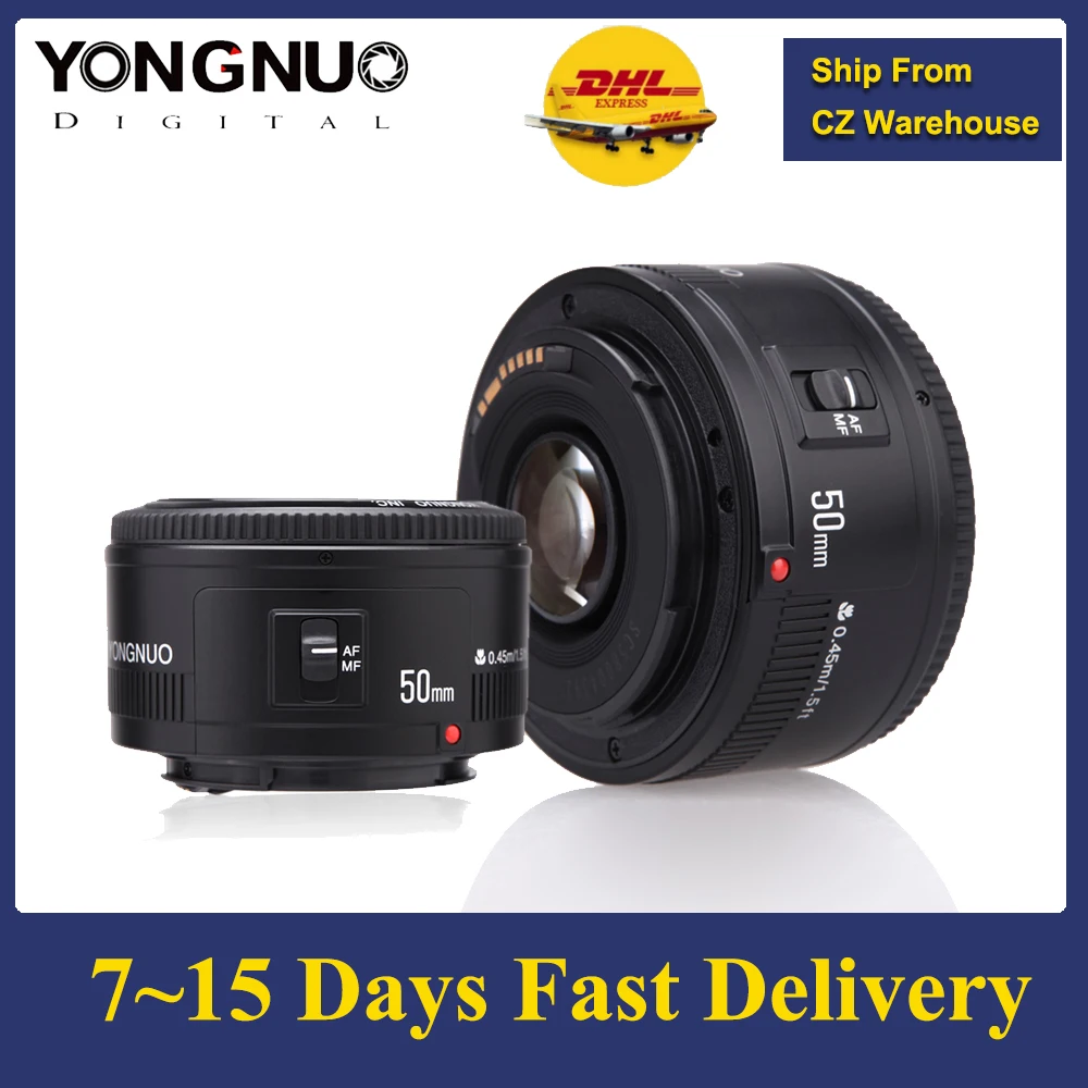 Объектив YONGNUO YN EF 50 мм f/1 8 35 F2 объектив AF 1:1.8 стандартная основная Диафрагма