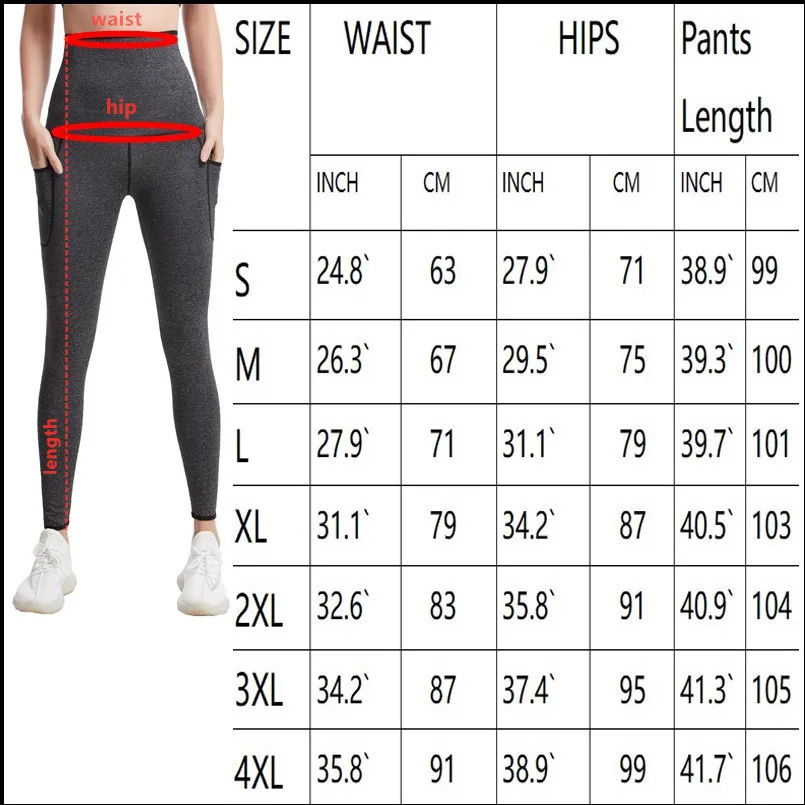 best shapewear for tummy and waist Sauna Pants Body Shaper Weight Loss Slimming Pants Waist Trainer Shapewear Tummy Thermo Sweat Leggings Fitness SUITS with pocket low back shapewear