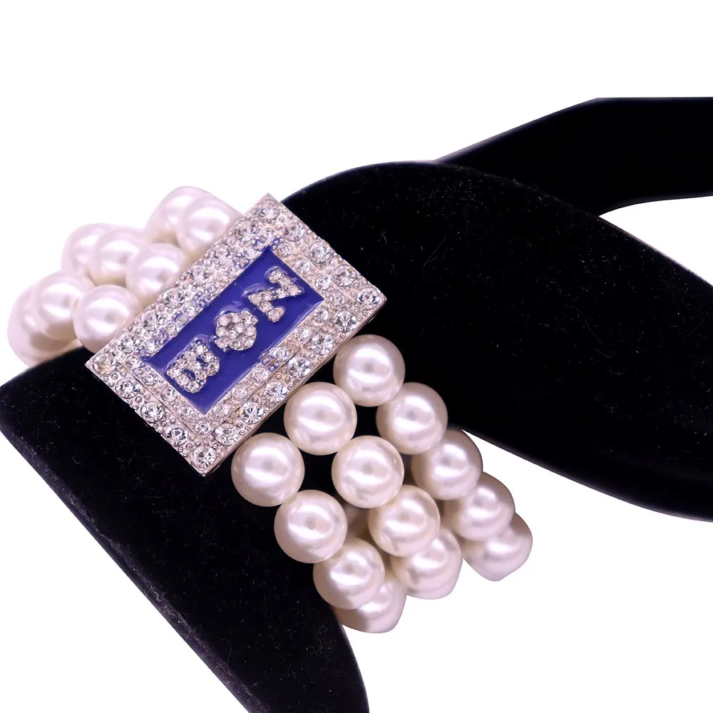 

Drop Ship New Made Three Layers Multi String Beads Pearls Greek Letter Sorority Zeta Phi Beta Bracelets Society Club Jewelry