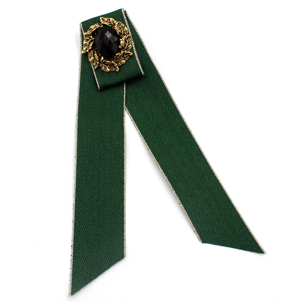 Ribbon Bowtie Элегантная мужская и женская Свадебная вечеринка воротник рубашка галстук-бабочка британский сплав Стразы V стиль Косплей Униформа булавка-ленточка галстук-бабочка - Цвет: Ribbon Bowtie
