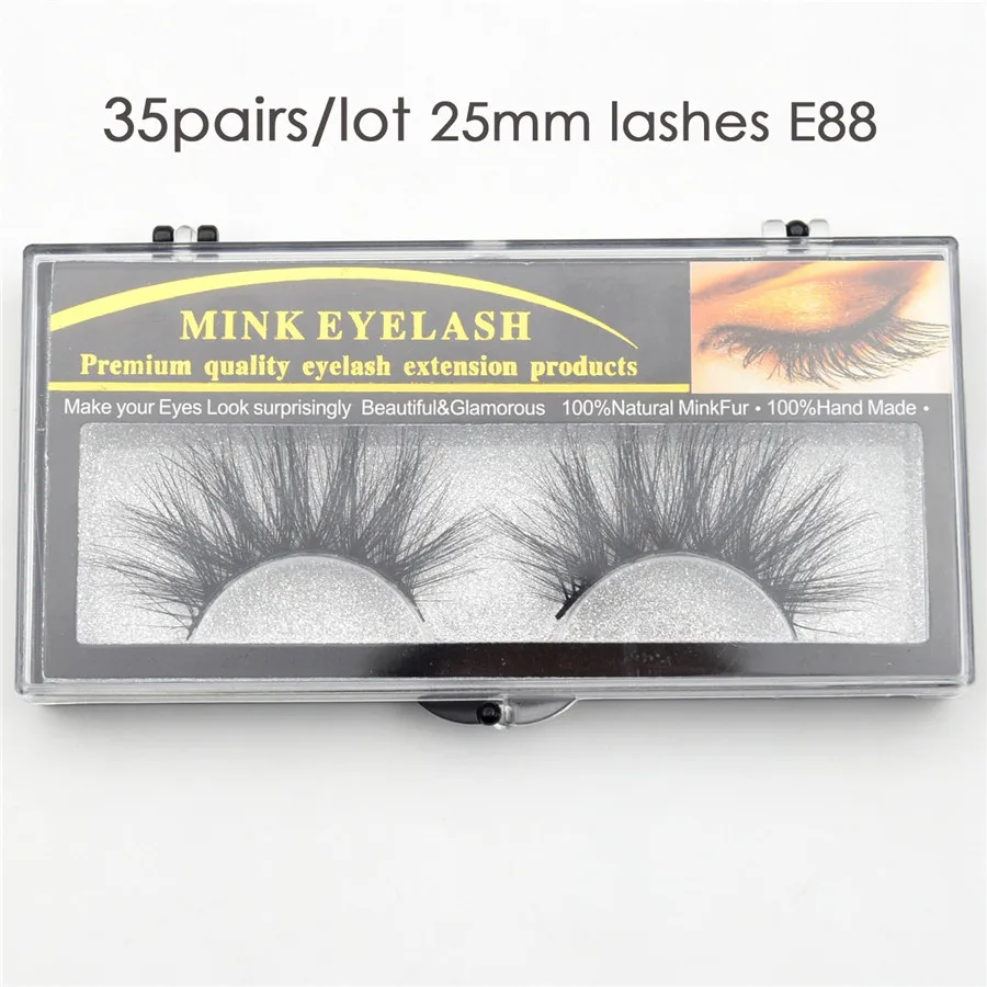 35 pairs E88 35 пар/лот Visofree 25 мм ресницы 3d норковые ресницы макияж норковые ресницы 25 мм ресницы драматические толстые накладные ресницы ресниц - Цвет: 35 pairs E88
