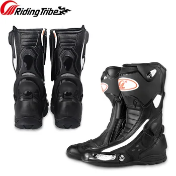 

Riding Tribe Men Women Motorcycle Racing Protective Boots Full Season Anticollision Anti-skid Shoes Motorcycle Equipment