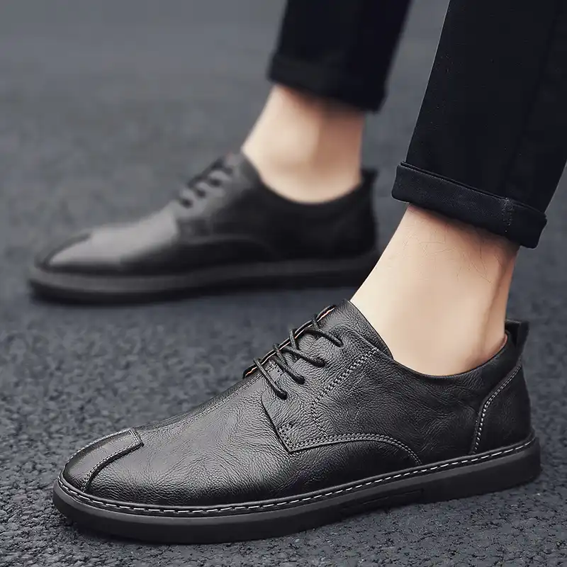 men's casual oxford shoes breathable flat fashion sneakers