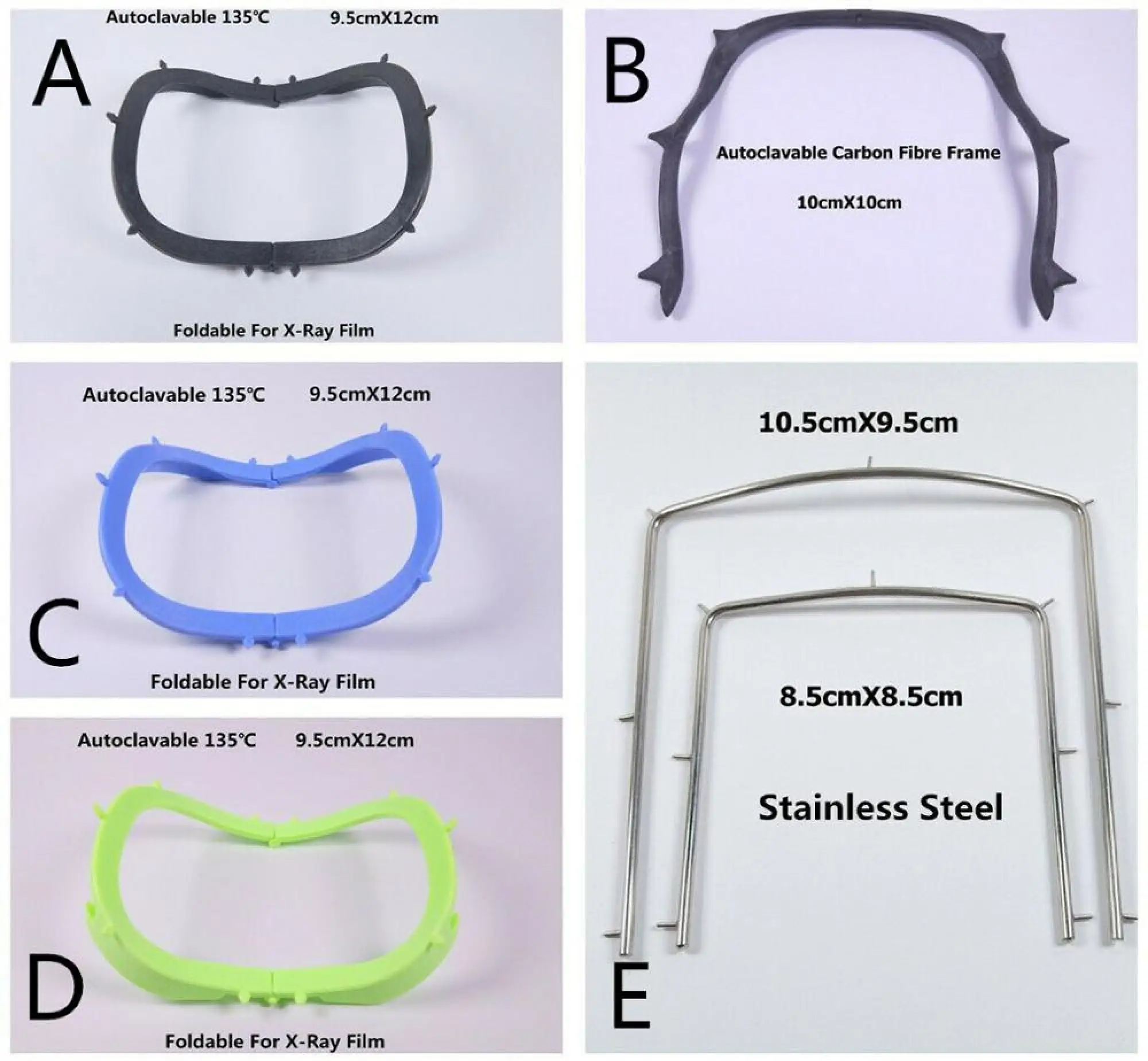 2pcsDentalFrameRubberDamSheetCarbonFiberHagerFoldable