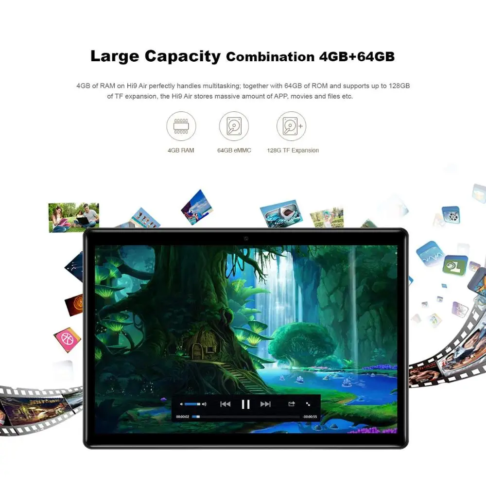 Новые 10 дюймов планшетный ПК с системой андроида и 9,0 Octa Core 6 ГБ Оперативная память 64 Гб 128 Встроенная память 3g Wi-Fi Bluetooth gps, с функцией звонка, планшет, pc