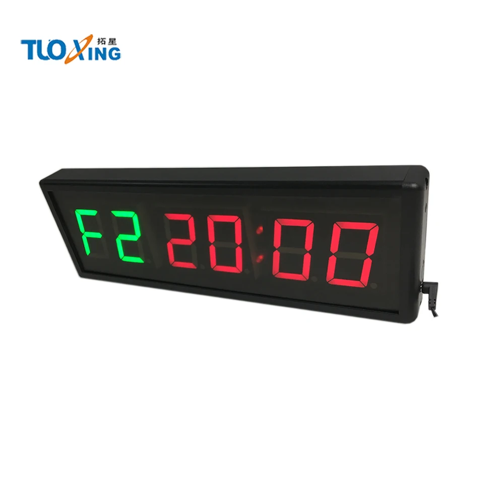 2.3'' Programmable LED Interval Timer Digital Clock Big Stopwatch Home Gym Fitness Clock