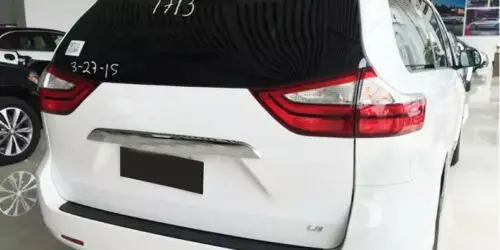 Хромированные задние крышки багажника защита молдингов фреза для выкружки для Toyota Sienna 2011