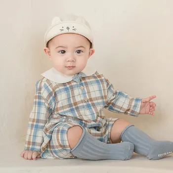

Boy Clothes Genteman Autumn Newborn Baby Romper 1st Birthday Party For Boy Infant Baby Costume Christing Baptism Toddler Clothes