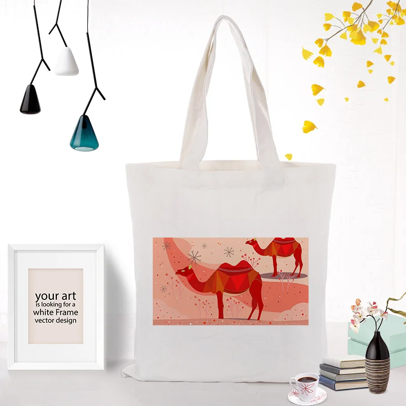 RED056 Красная серия сумки вместительная сумка для покупок сумка на заказ Печать логотипа холст текст DIY ежедневное использование экологическая многоразовая утилизация - Цвет: RED056