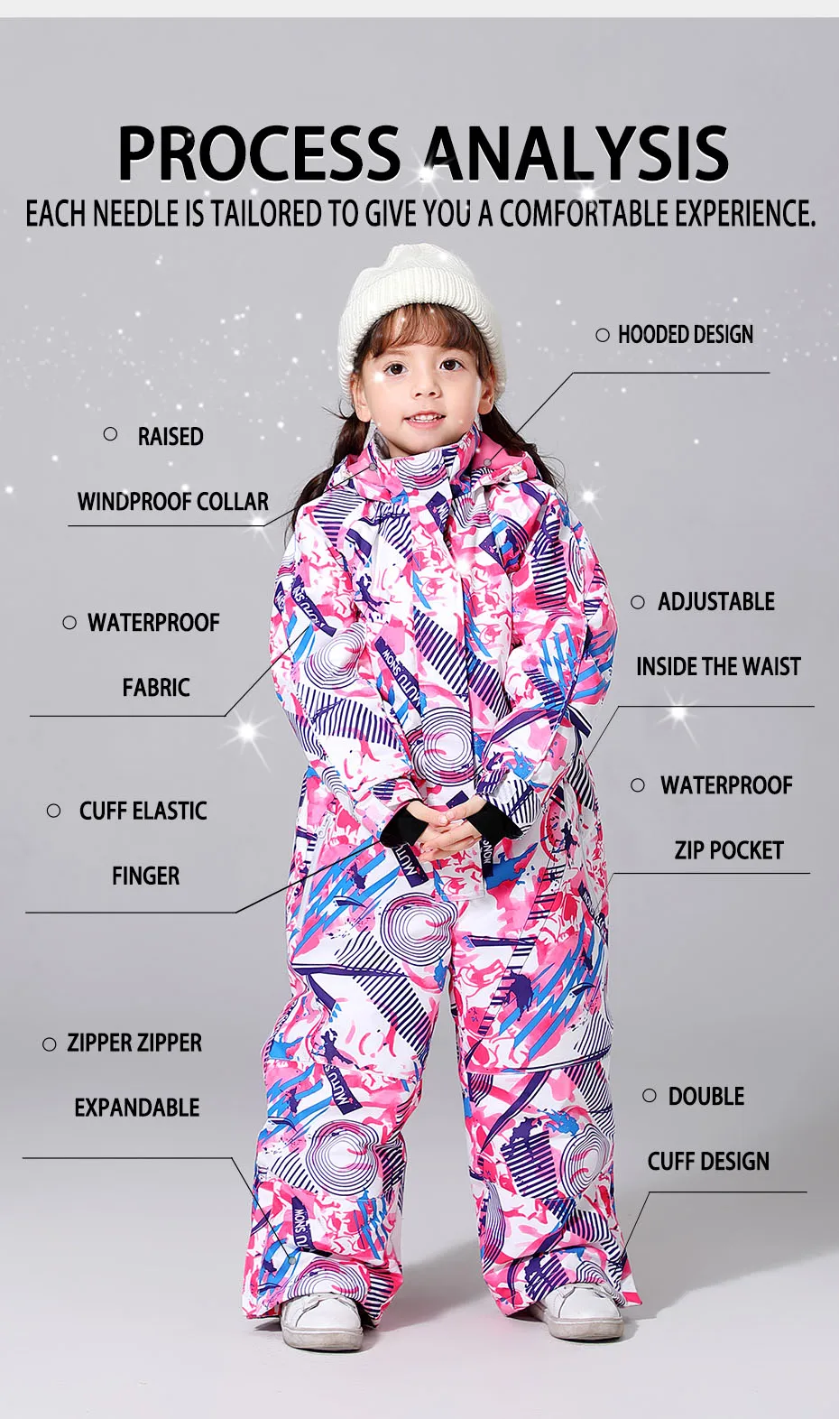 Новинка года; лыжный костюм для девочек; зимняя Лыжная куртка и брюки; детская ветрозащитная Водонепроницаемая супер теплая одежда для катания на лыжах и сноуборде