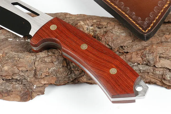 58-60HRC 9CR18Wood Handle Folding Knife Tactical Pocket Knives Edc Tool Good for Hunting Camping Survival Outdoor Everyday Carry
