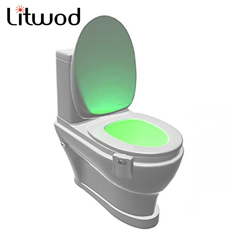 Z25 сенсор Туалет ночник LEDLamp и фонарь движения человека активированный PIR 8 цветов Автоматическое ночное освещение RGB домашний свет