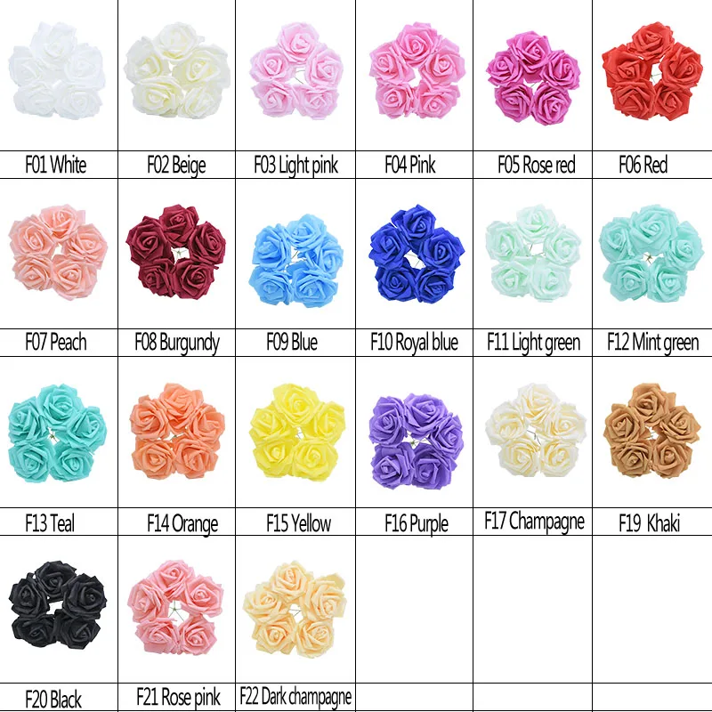 30 шт. искусственные розы из пенопласта 8 см|Искусственные и сухие цветы| |