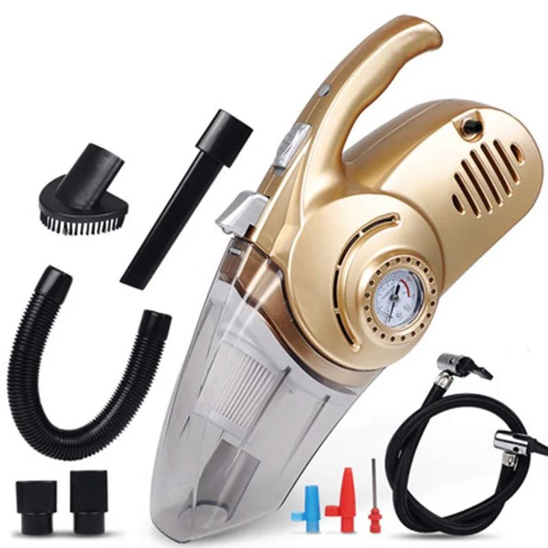 US $31.12 4 In 1 Multi Function Car Vacuum Cleaner With Digital Display Portable Car Dual Use Car Auto Inflatable Pump Air Compressor