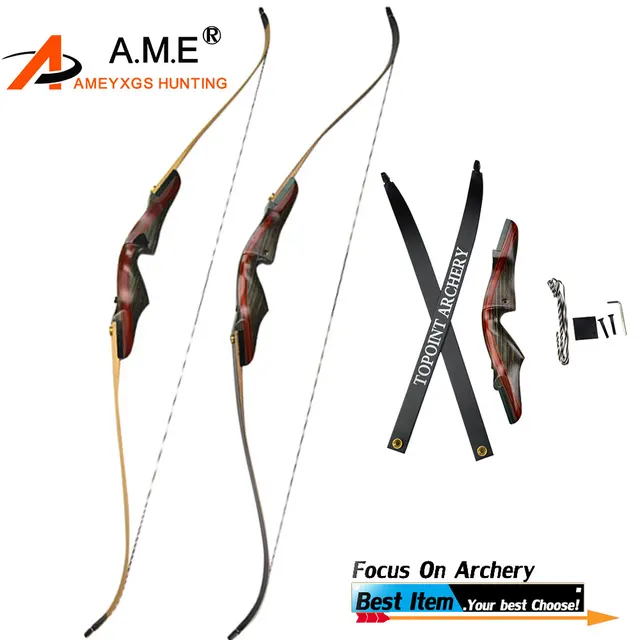  US $71.84 1set Archery Recurve 62inch Draw Weight 60lbs Traditional Right Hand Hunting Shooting