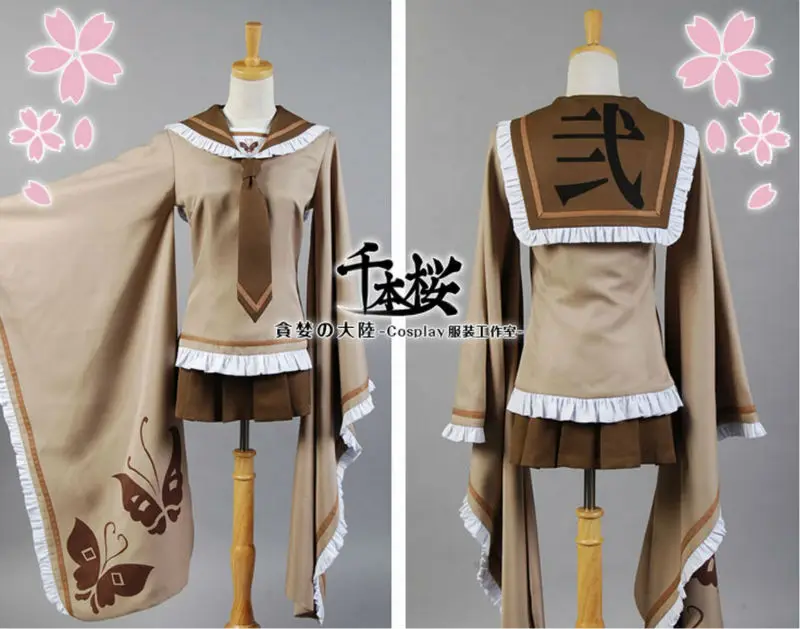 Senbonzakura Vocaloid Kagamine RIN Косплей Костюм Кимоно Униформа костюм для Хэллоуина Вечерние
