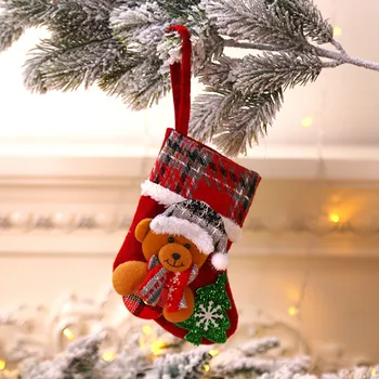 

happy socks women Xmas Tree Ornament Decoration Party Holiday Christmas Santa Claus Gift Small Christmas Gift Bag Socks new