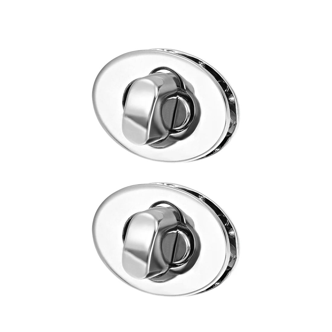 

uxcell 2 Sets Oval Purses Twist Lock 23mm x 17mm Clutches Closures for DIY Bag Making - Silver