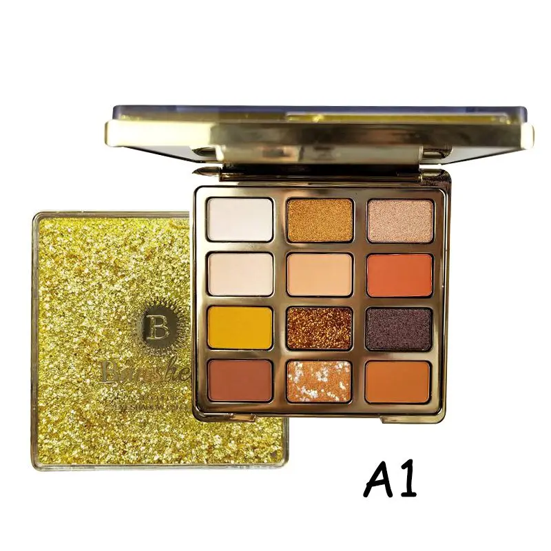 12 цветов Shimmer Matte Smudge-proof стойкие тени для век цвет быстрые тени для век Пудра Палитра модный цвет H1 - Цвет: 01