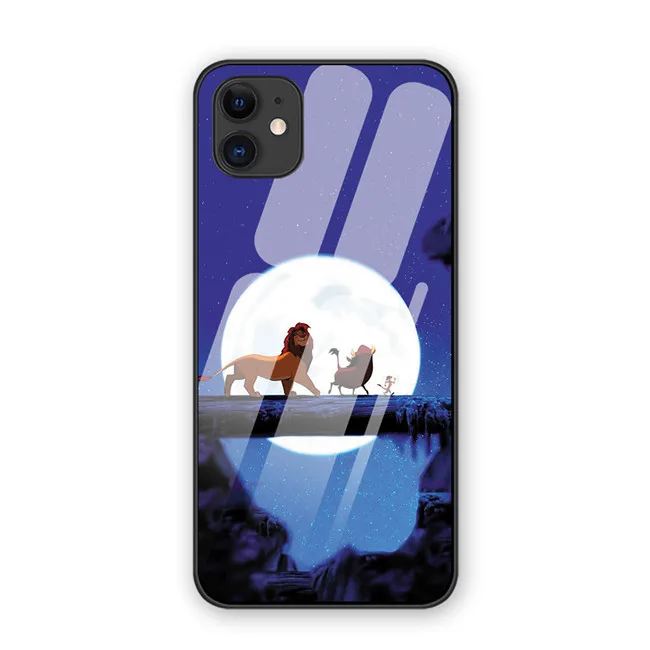 8 Чехлы Little lion king для iphone 7 8 6 6S Plus, Роскошный чехол из закаленного стекла для iphone 11 11Pro X XR XS MAX - Цвет: 8