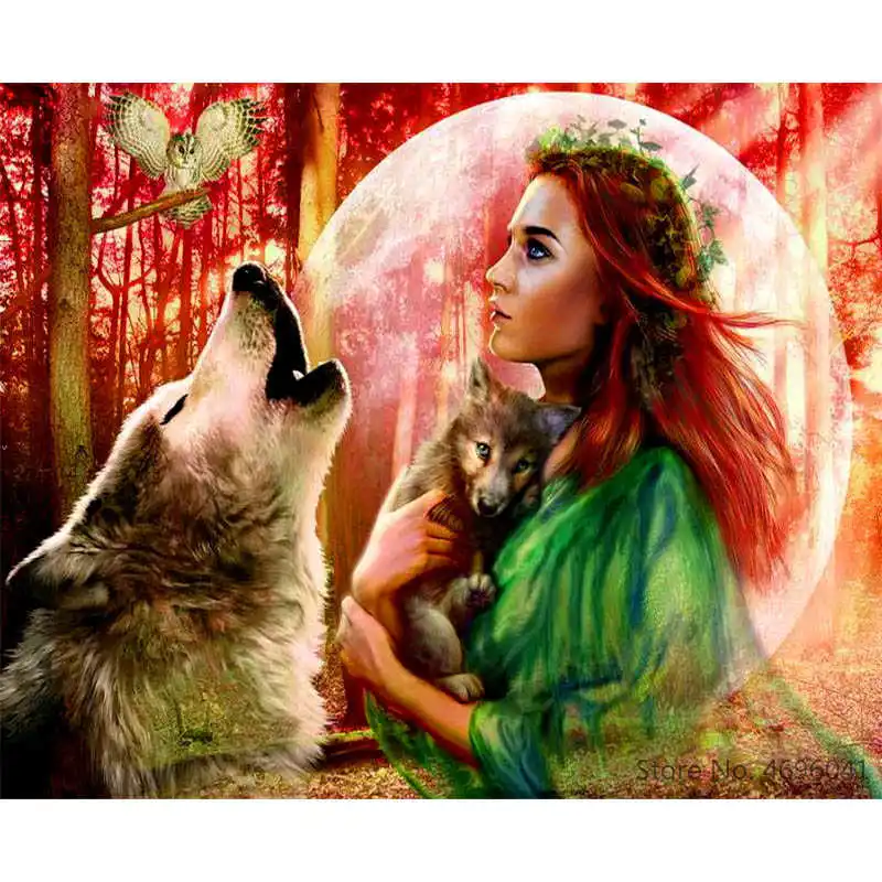 Painting By Numbers Frameworks Coloring Home Decor Pictures Figure Decorations RSB8344 | Дом и сад