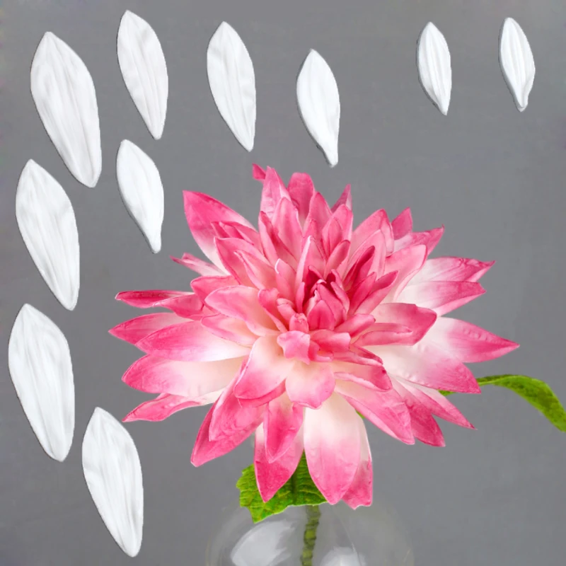 Форма Dahlia & Leaf силиконовая форма инструмент для украшения торта мастикой формы