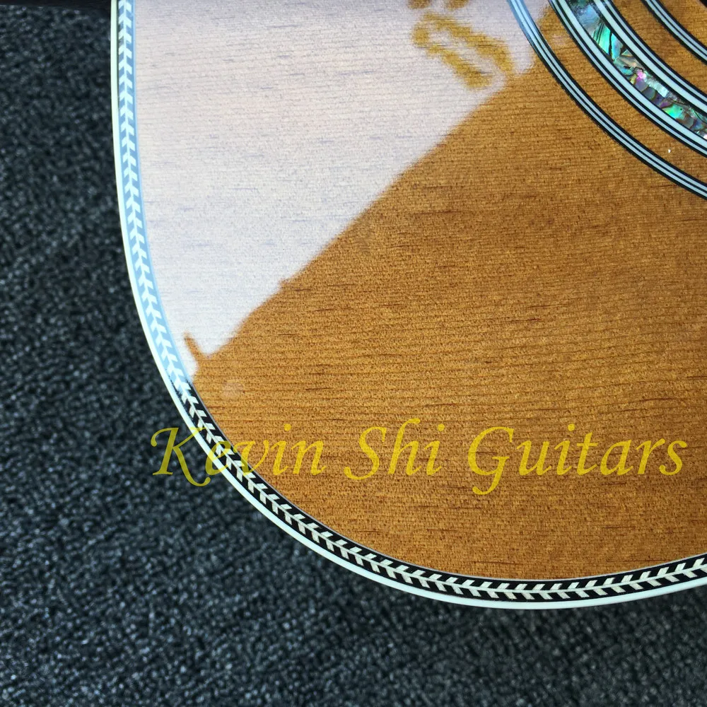 Fishbone binding ebony гриф 00042 Акустическая гитара 000-42 Акустическая Электрогитара solid cedar OOO 42 body акустическая