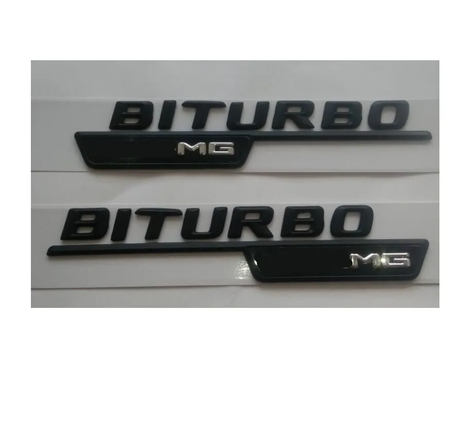 1 пара BITURBO для //// AMG букв значок на крыло Эмблемы для-Mercedes | Автомобили и мотоциклы