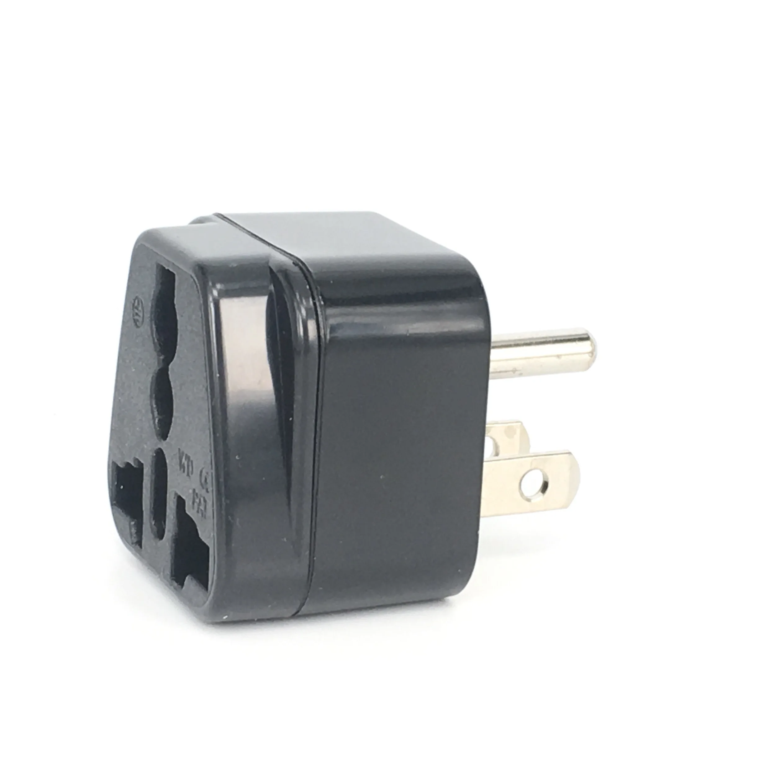 Universal Travel Plug Adapter (Type B) Convert Europe UK India Australia to American Socket Round to Flat Pin USA Canada