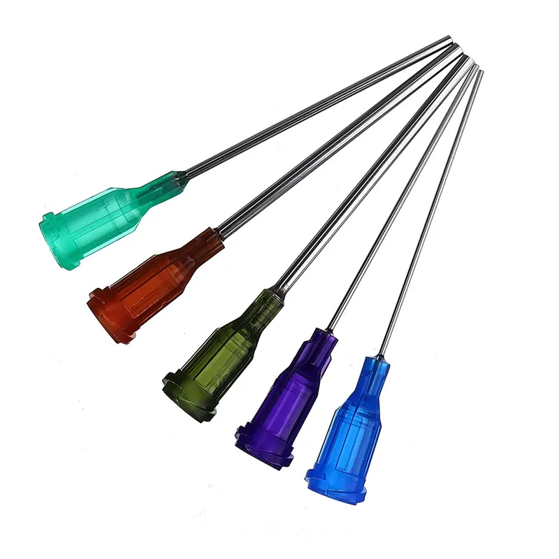 5Pcs/set 3ml/10ml/20ml Syringe Crimp Sealed Blunt End Tips For Makeup DIY Glue Oil Ink Welding Flux Welder Syringe Tool