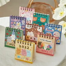 Calendrier de bureau ours de dessin animé mignon année 2022, décoration de bureau, Kawaii, planificateur quotidien, Agenda annuel, organisateur, 365 jours
