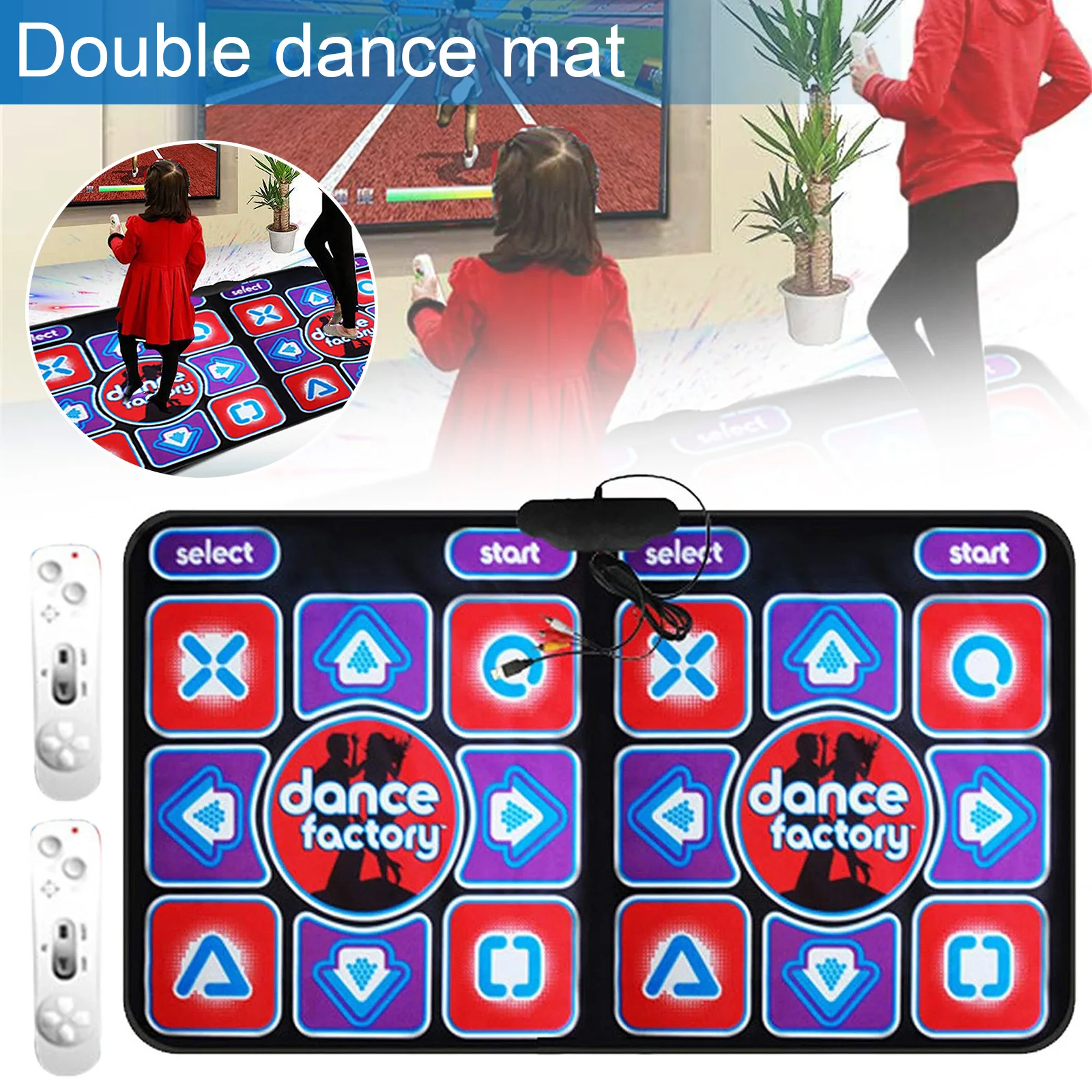 DoubleDancingMatDoubleUserWirelessDanceMatGameNonSlipwith2
