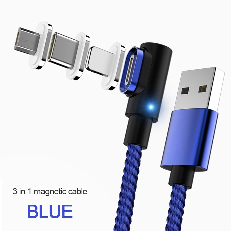 Магнитный кабель PUJIMAX для быстрой зарядки на 90 градусов, кабель usb c type-c, шнур для передачи данных, зарядное устройство usb-c для samsung S8 Note 9 8 Xiaomi mi8 mi6