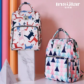 

Mummy Bag Diaper Multifunctional Bag Baby Large Capacity Maternity Backpack Elephant Print Wet Waterproof Bag Baby Pregnant Bags