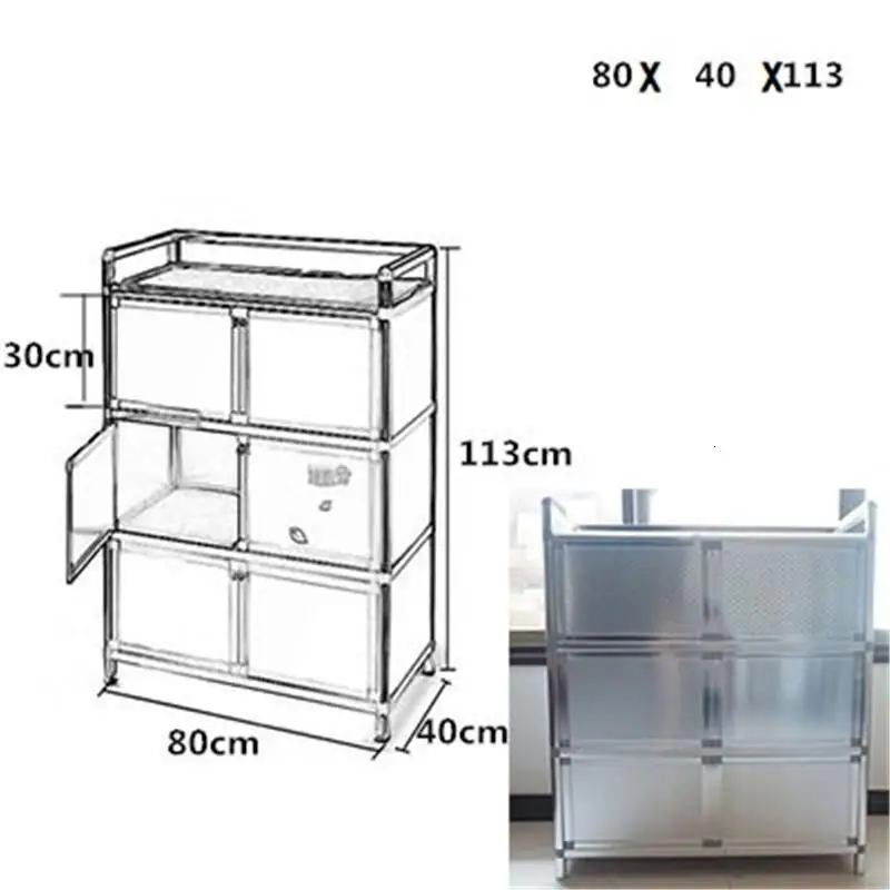 Number 23 Comedores Dolap Kaplama консольные столы Aparadores шкаф Meuble Mueble Cocina из алюминиевого сплава кухонная мебель шкаф - Цвет: Number 23