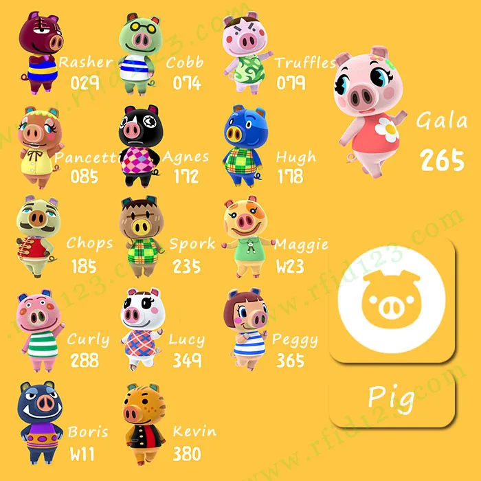 Pig Species Animal Crossing Card for NS Games Switch 3DSAccess Control