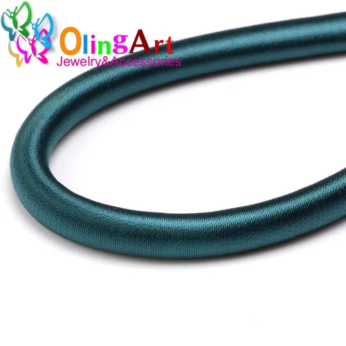 KX 46cm p18 8mm 8 мм 46 см мягкий искусственный шелк красочный шнур полые резиновые DIY ожерелье браслет ювелирные изделия изготовление ювелирных изделий Olingart - Цвет: KX 46cm p18 8mm