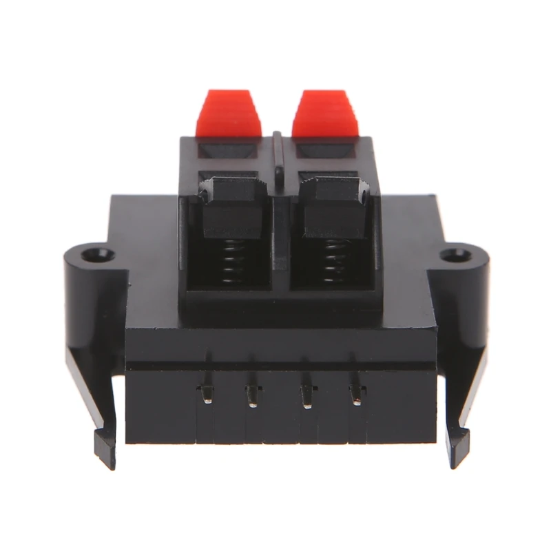 1PCS 4 Way Push Release Connector Plate Stereo Speaker Terminal Strip Block